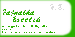 hajnalka bottlik business card